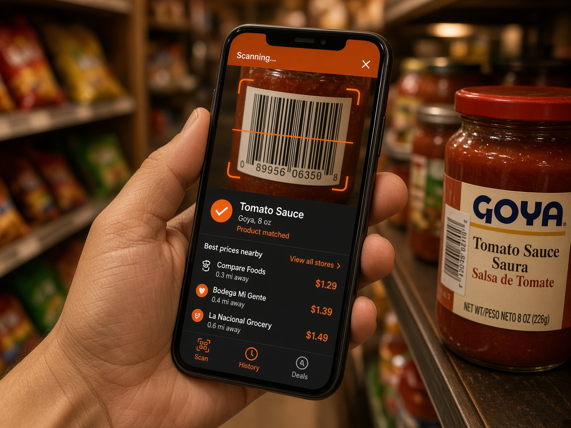 Scanning a product with the TodoUno camera