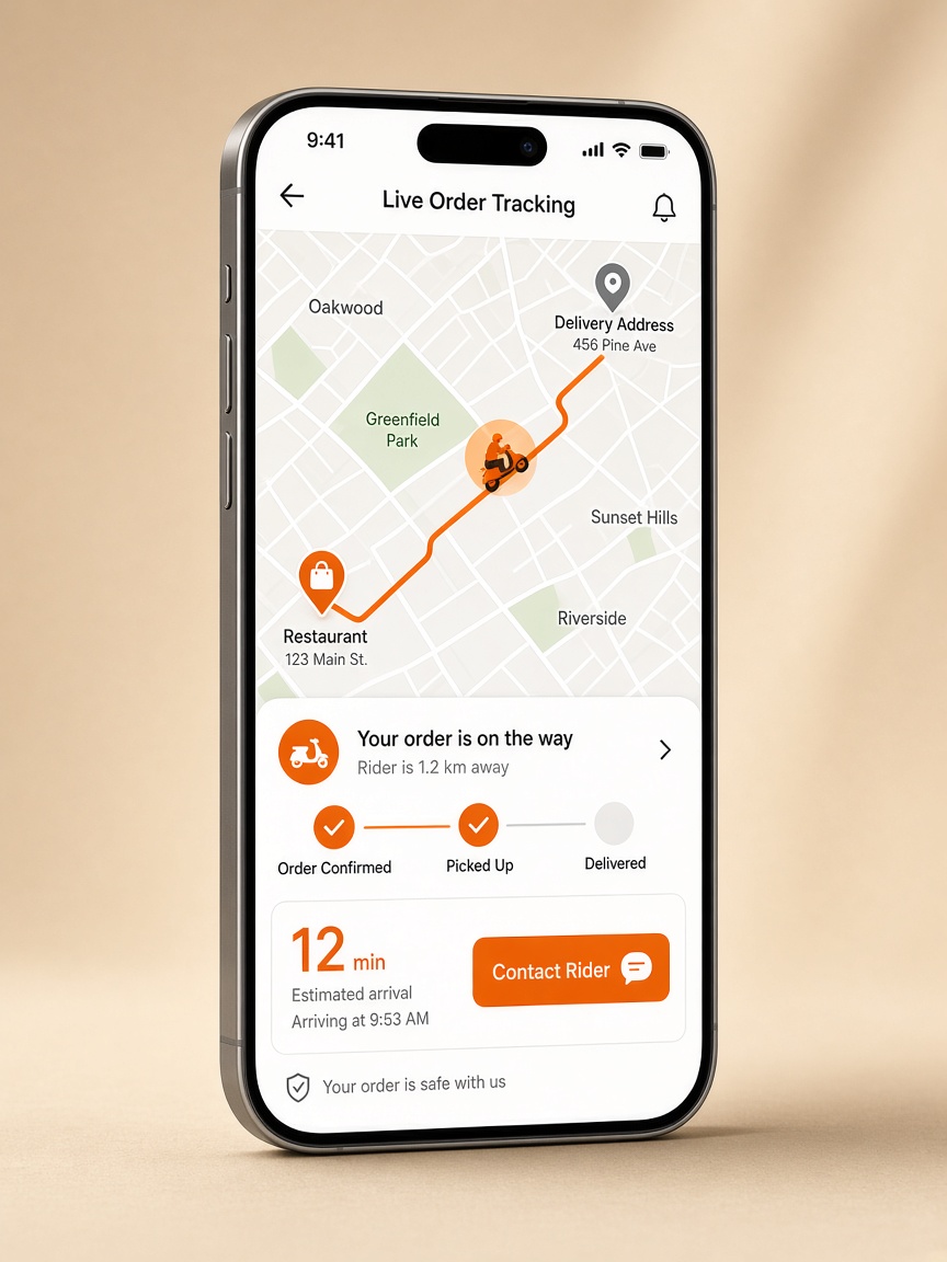 Live order tracking on TodoUno